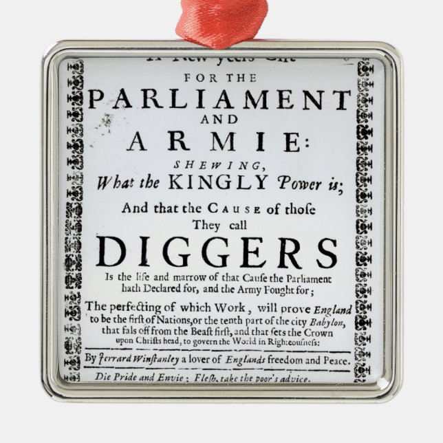 Nytt års gåva julgransprydnad metall (Framsidan)