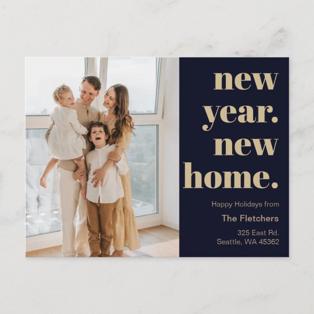 Nytt års Helgdag för foto för Flytta hemma Vykort (Framsida)