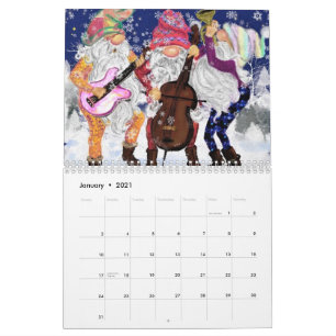 Nytt års kalender för juldesign