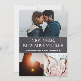 Nytt års New Äventyr Photo Collage Bröllop Spara Datumet