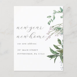 Nytt års ny hembyte för Adress Flytta Vykort