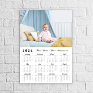 Nytt års nyårskalender för 2024 poster i dagens fo