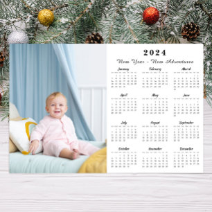 Nytt års nyårskalender för 2024 poster i dagens fo