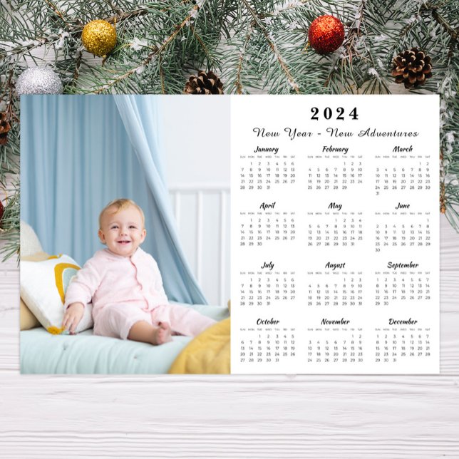 Nytt års nyårskalender för 2024 poster i dagens fo (Skapare uppladdad)