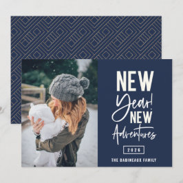 Nytt års nytt fotokort för Äventyr Julkort