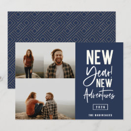 Nytt års nytt fotokort för Äventyr Julkort