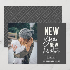 Nytt års nytt fotokort för Äventyr Julkort