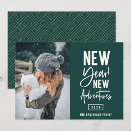 Nytt års nytt fotokort för Äventyr Julkort