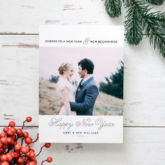 Nytt års- och nystartsnytt fotokort julkort