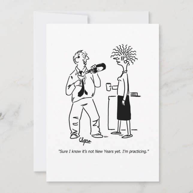 Nytt års partiinbjudan inbjudningar (Framsida)