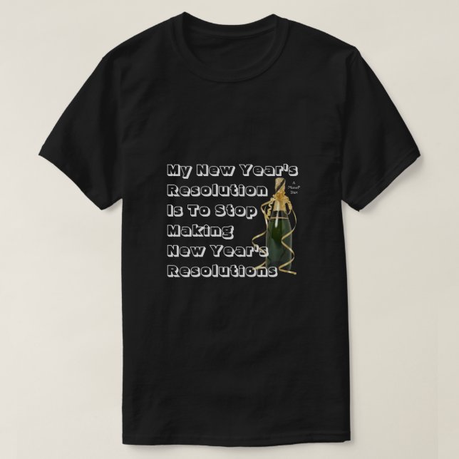 Nytt års resolution - en minister tee shirt (Design framsida)
