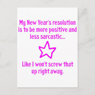 Nytt års resolution helg vykort