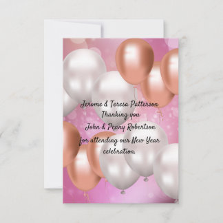 Nytt års tack. tack kort