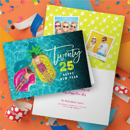 Nytt års typografi för det moderna penselskriptet helgkort