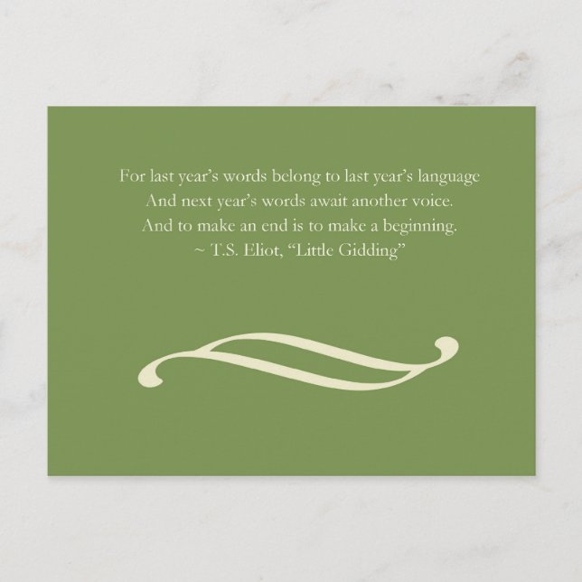 Nytt års vykort för hälsning | (Framsida)