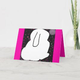 Nytt årskort för cute-kanindisco tack kort