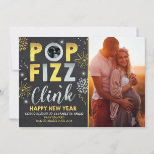 Nytt årskort för nyårskort för Gravid Julkort