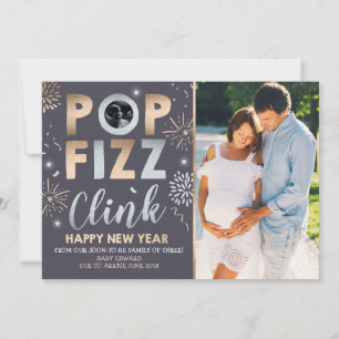 Nytt årskort för nyårskort för Gravid Julkort