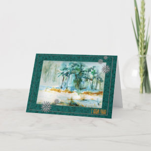 Nytt årskort för ryska Säsong med Snö Helgkort