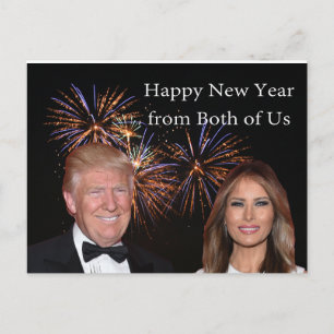 Nytt årskort från Donald och Melania Trump Helg Vykort