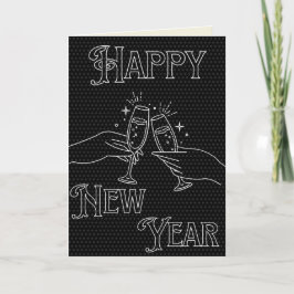 Nytt årskort i svartvitt kort