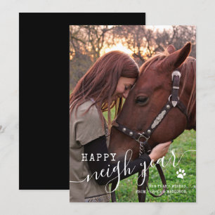 Nytt årstidsfotokort för hästar julkort