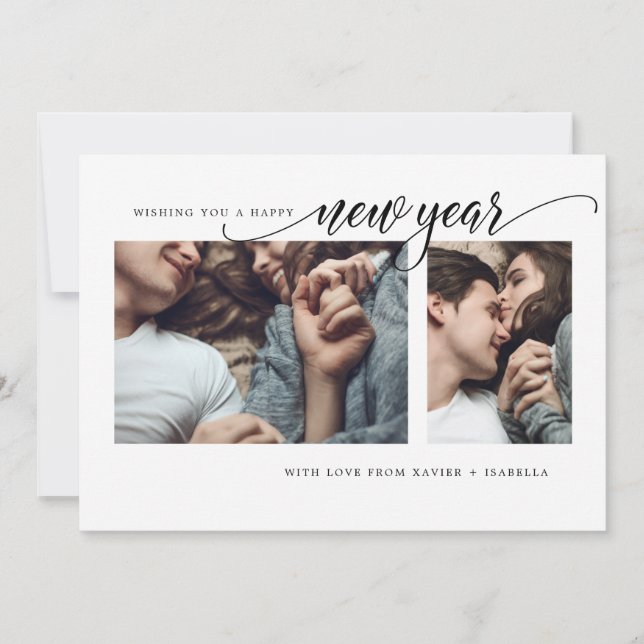 Nytt årstidskort för Modern Collage Julkort (Framsida)