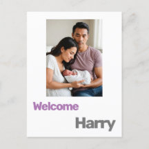 nytt barn pojke flicka födelse tillkännagivande li