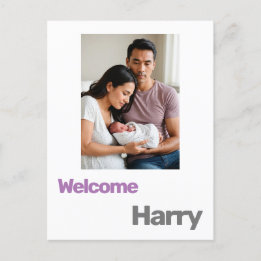 nytt barn pojke flicka födelse tillkännagivande li