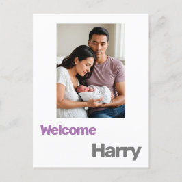 nytt barn pojke flicka födelse tillkännagivande li