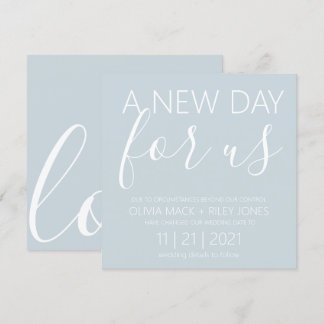 Nytt bröllopsdatum Förlovningsfestens uppskjutande Inbjudningar