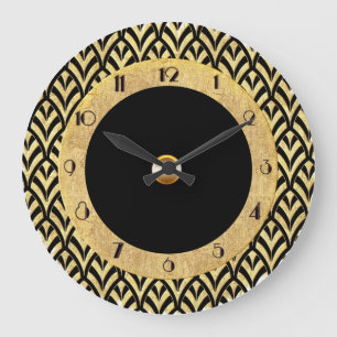 Nytt cirkeldiagram Art Deco Stil Stor Klocka
