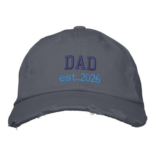 NYTT DAD - est.2026 Embroied Baseball Cap Broderad Keps (Framsida)