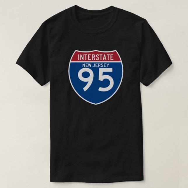 Nytt - den Interstate huvudvägen för jerseyen NJ T-shirt (Design framsida)