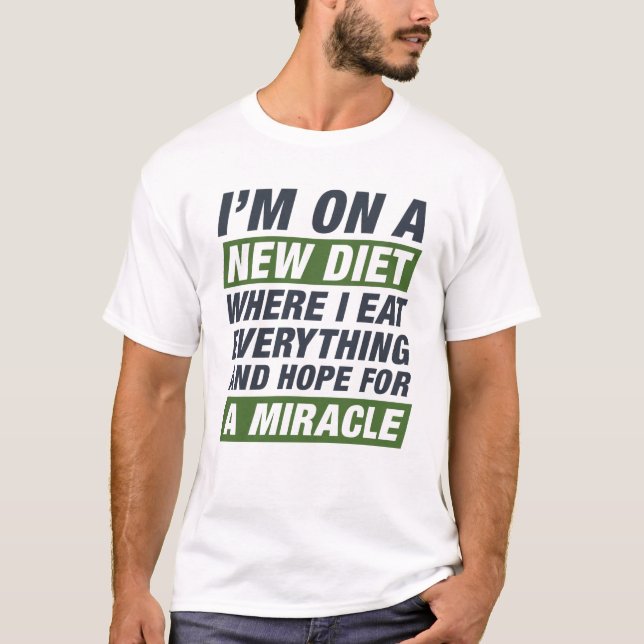 Nytt Diet Miracle T Shirt (Framsida)
