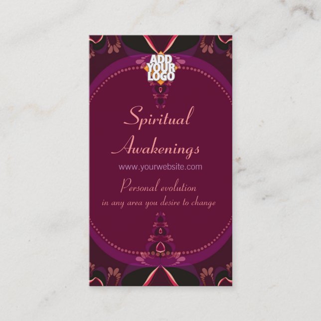 Nytt digitalt ålderspass med/Logotyp Burgundy Busi Visitkort (Framsida)