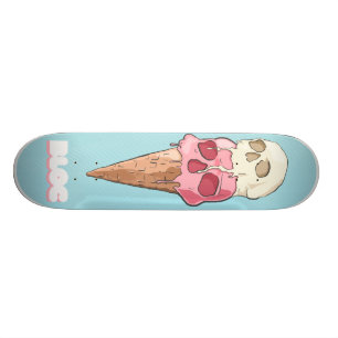 NYTT - död kräm vid BLOCKskateboards Skateboard Bräda 21,5 Cm