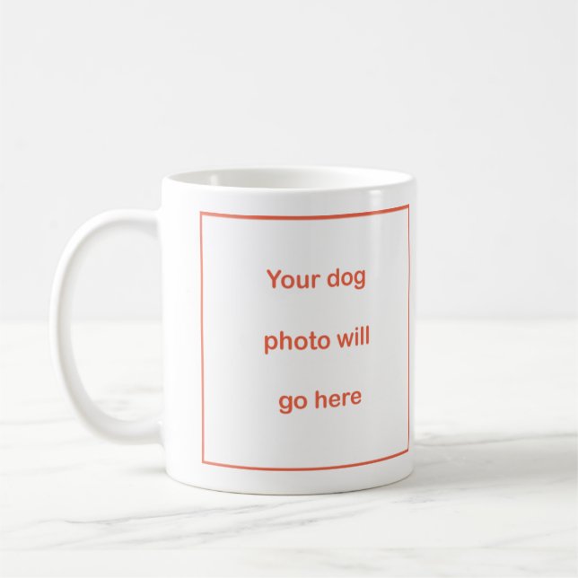 Nytt Dogster foto, namn & URL-mugg Kaffemugg (Vänster)