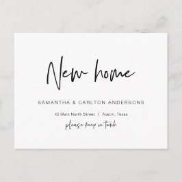 Nytt Dream Home Adress-meddelande, Modern Postc Vykort