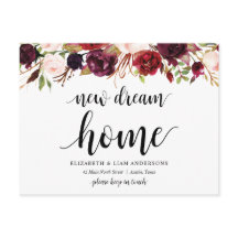 Nytt drömhem, burgunderblommig, Tillkännagivande