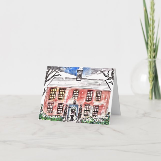 Nytt Englands julkort för Helgdag Tack Kort (Framsida)