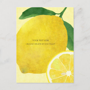 Nytt enkelt Lemon-vykort Vykort