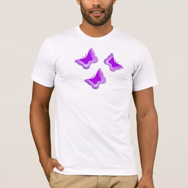 NYTT! Fibromyalgiafjärilar T Shirt (Framsida)
