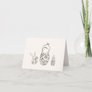Nytt född baby art kort