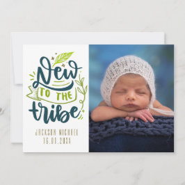Nytt för stammen Photo Collage Newborn Boy Birth Meddelande