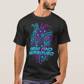 Nytt Förbättrat Cybernetiskt Hjärta T Shirt