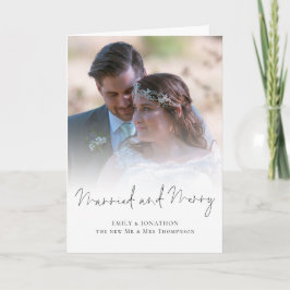 Nytt foto, gift och God jul-vikt Kort