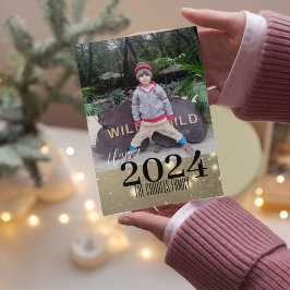 Nytt fotokort för enkel utbildning julkort