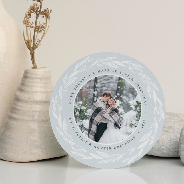 Nytt fotokort för vinterkrans i Helgdag Julkort (Skapare uppladdad)