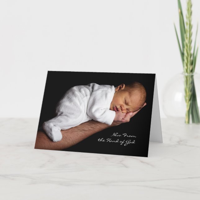 Nytt från Guds hand (Nyfödd bebis) Kort (Framsida)